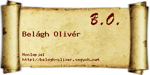 Belágh Olivér névjegykártya